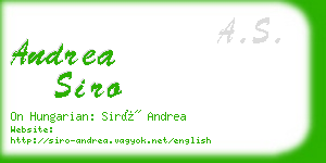 andrea siro business card